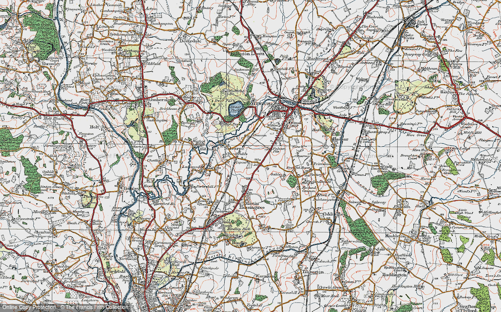 Old Map of Copcut, 1920 in 1920