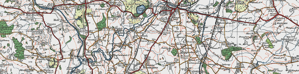 Old map of Copcut in 1920