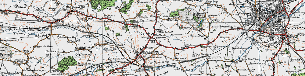 Old map of Woodshaw in 1919