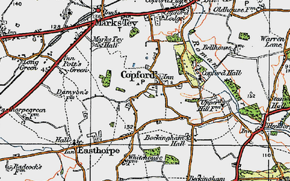 Old map of Copford Green in 1921