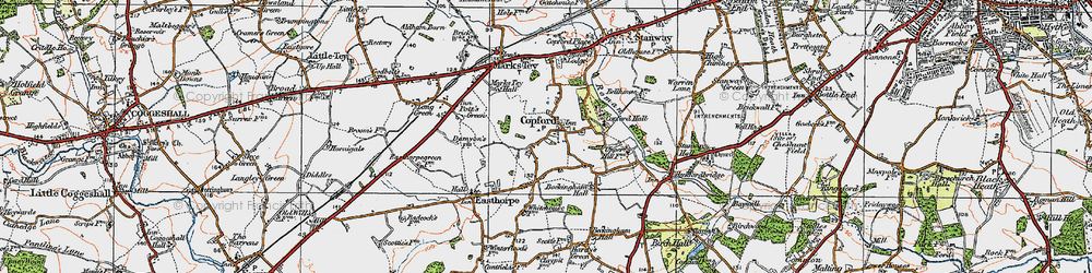 Old map of Copford Green in 1921