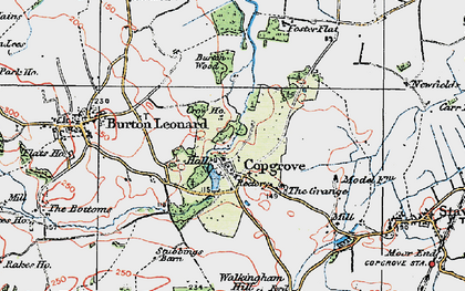 Old map of Copgrove in 1925