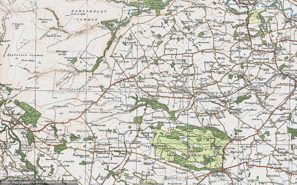 Old Map of Historic Map covering Arn Gill in 1925