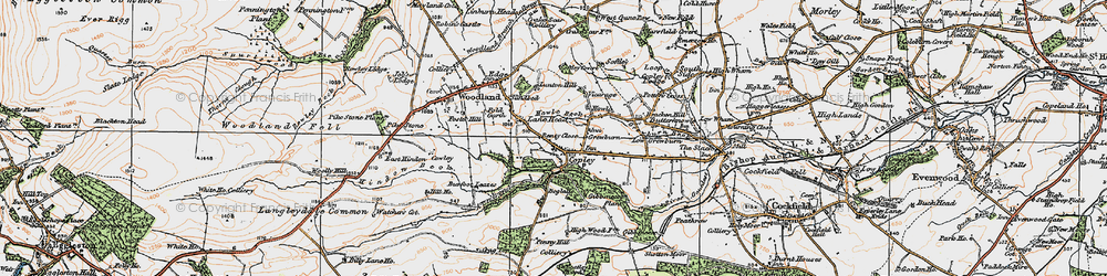 Old map of Wheatley Wood in 1925
