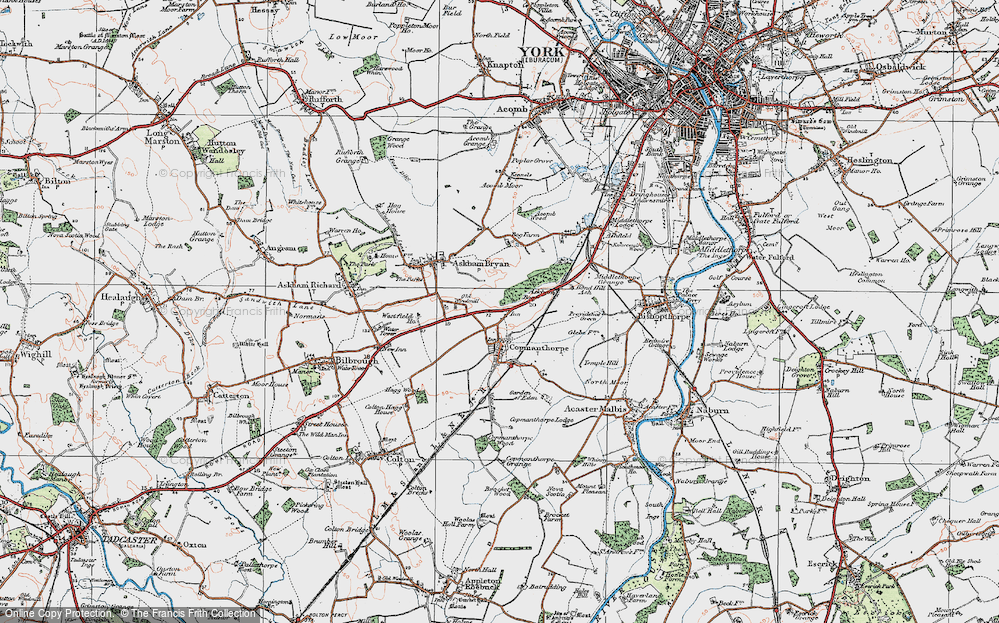Old Map of Copmanthorpe, 1924 in 1924