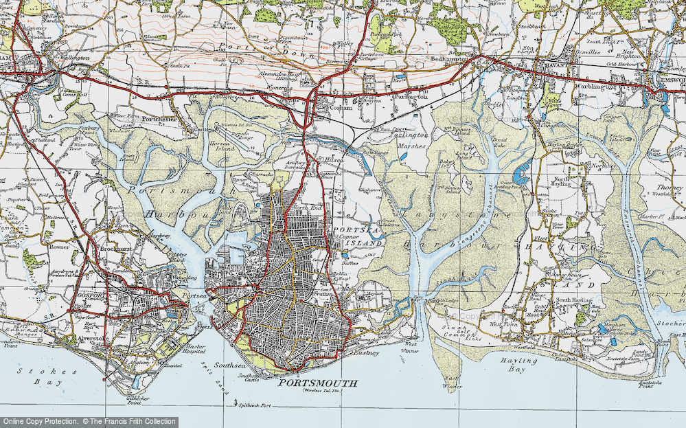 Old Map of Copnor, 1919 in 1919