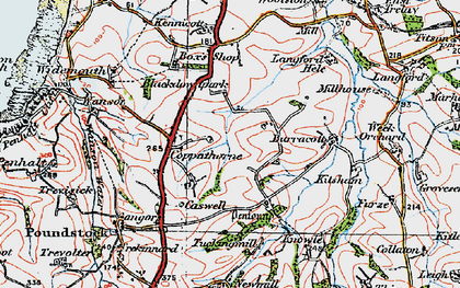 Old map of Coppathorne in 1919