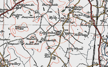 Old map of Butterhill in 1921