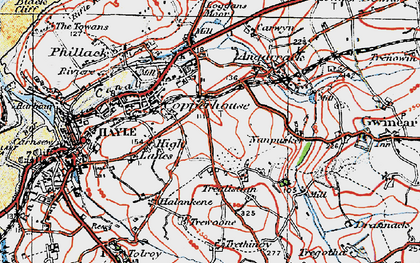 Old map of Copperhouse in 1919
