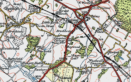 Old map of Coppins Corner in 1921
