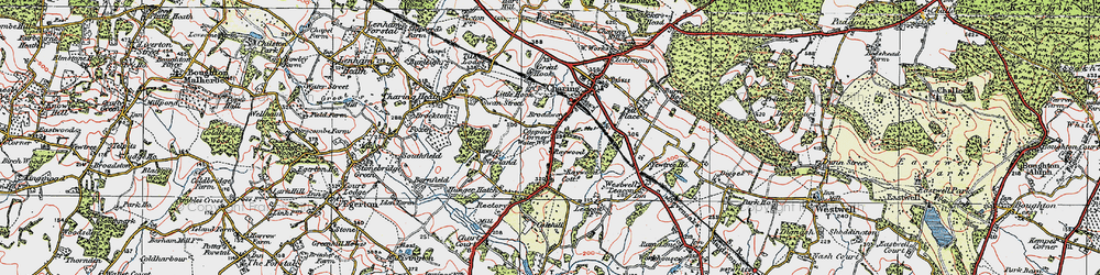 Old map of Coppins Corner in 1921