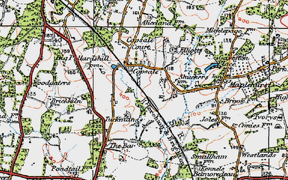 Old map of Copsale in 1920