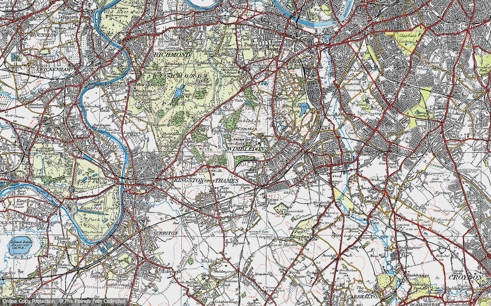 Old Map of Copse Hill, 1920 in 1920