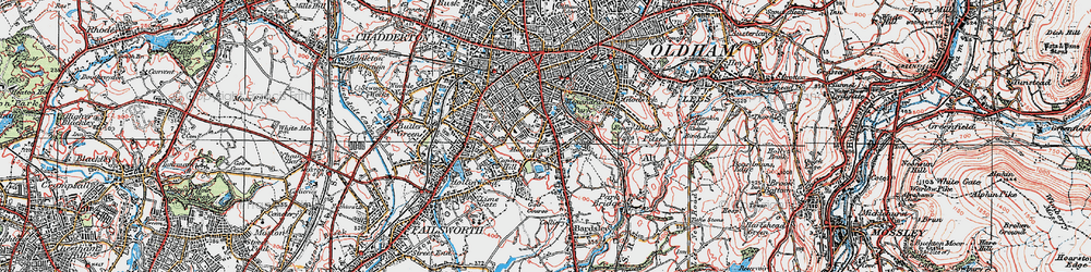 Old map of Copster Hill in 1924