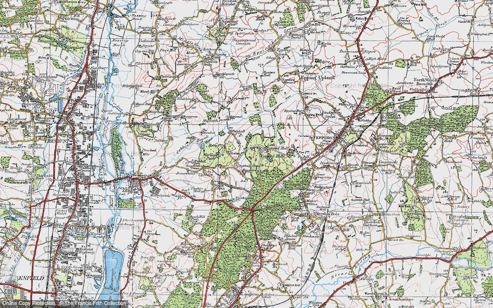 Old Map of Copthall Green, 1920 in 1920