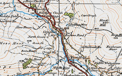 Old map of Burtree Ford in 1925