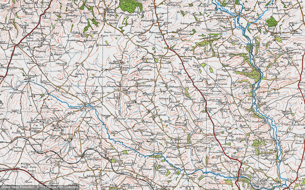 Old Map of Copthorne, 1919 in 1919
