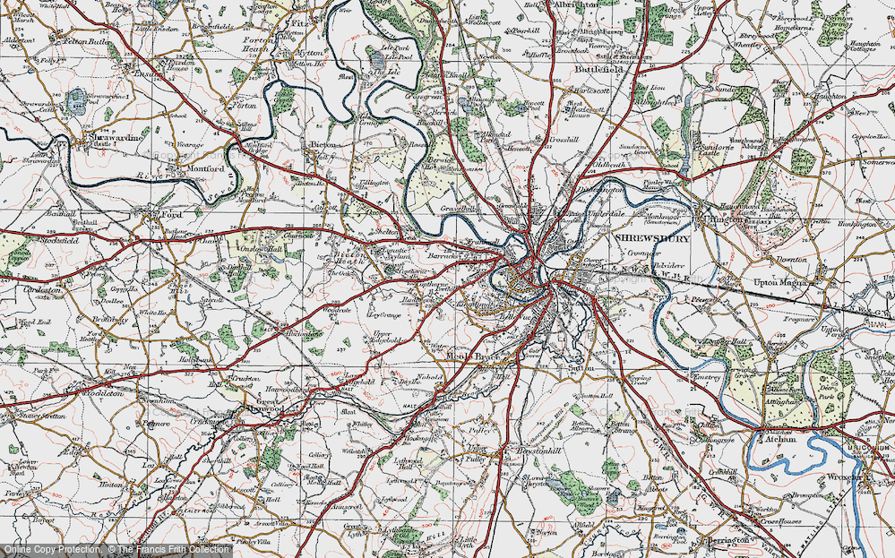 Old Map of Copthorne, 1921 in 1921
