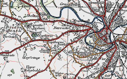 Old map of Copthorne in 1921