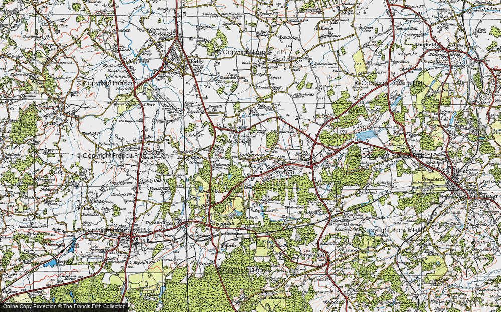 Old Map of Copthorne Bank, 1920 in 1920