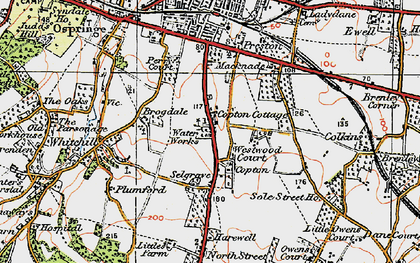 Old map of Copton in 1921