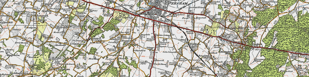 Old map of Copton in 1921