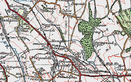 Old map of Corbriggs in 1923