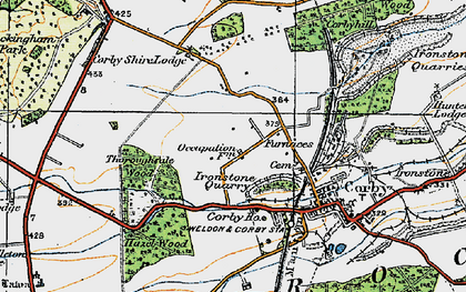 Old map of Corby in 1920