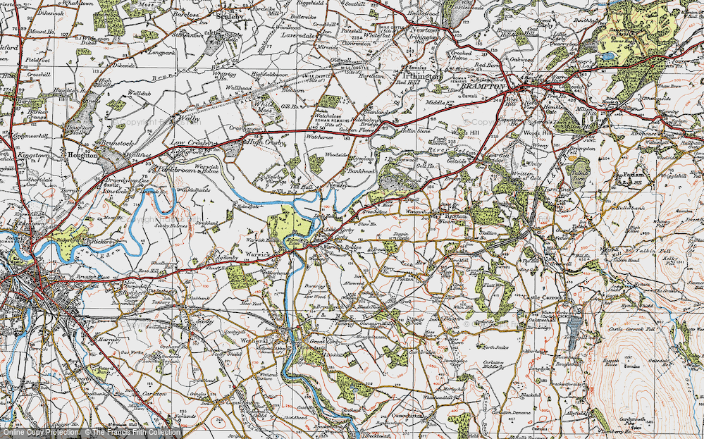 Old Map of Corby Hill, 1925 in 1925