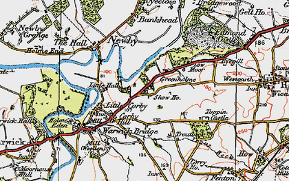 Old map of Corby Hill in 1925