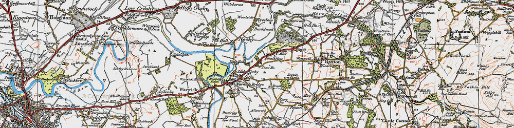Old map of Corby Hill in 1925