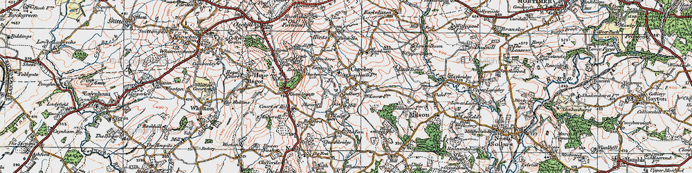 Old map of Coreley in 1920