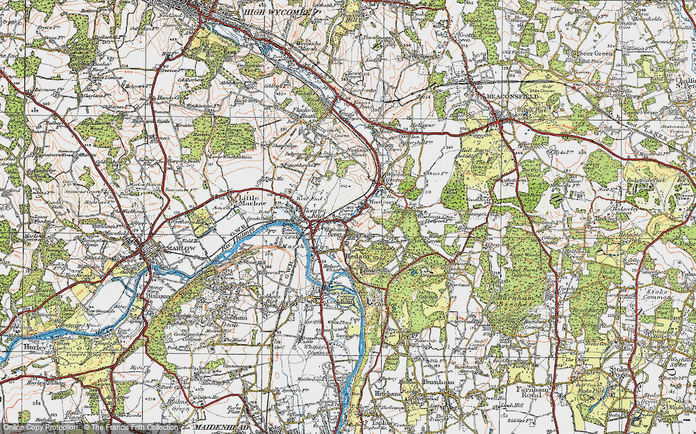 Old Map of Cores End, 1919 in 1919