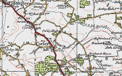 Old map of Burrow Hill Fort in 1920