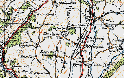 Old map of Corner, The in 1920