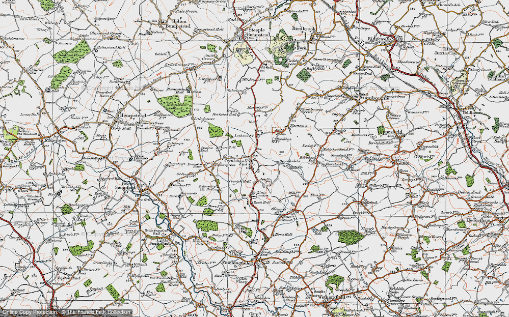 Old Map of Historic Map covering Tinkers Green in 1920