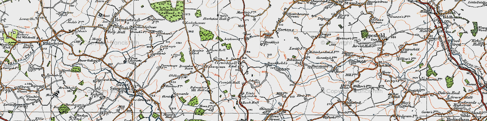 Old map of Tinkers Green in 1920