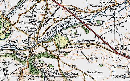 Old map of Corntown in 1922