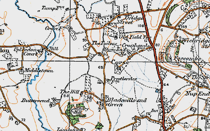 Old map of Buttersend in 1919