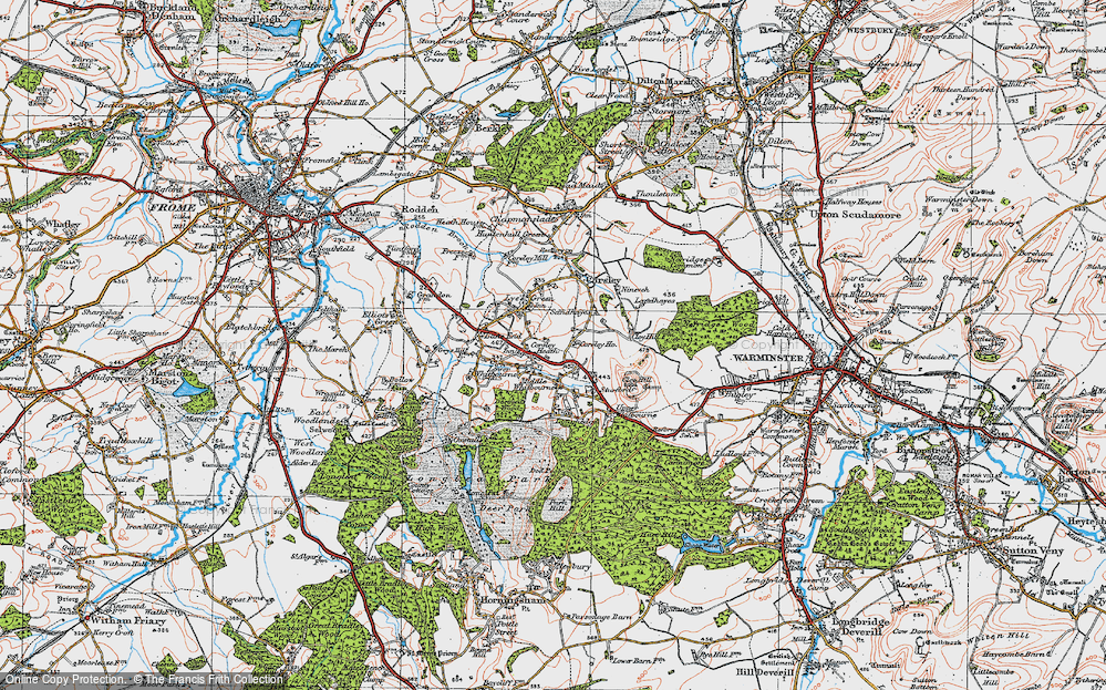 Old Map of Corsley Heath, 1919 in 1919