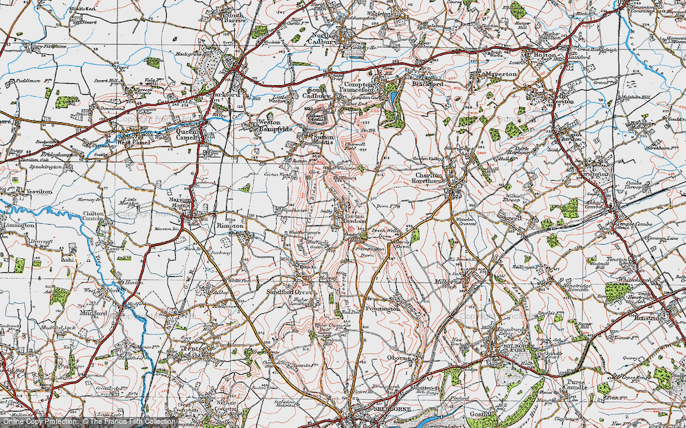 Old Map of Corton Denham, 1919 in 1919