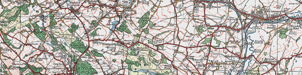 Old map of Lea Brook in 1924
