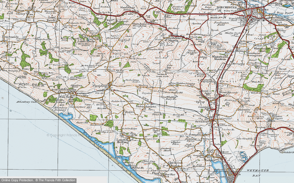 Old Map of Coryates, 1919 in 1919