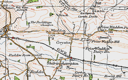 Old map of Shilvinghampton in 1919