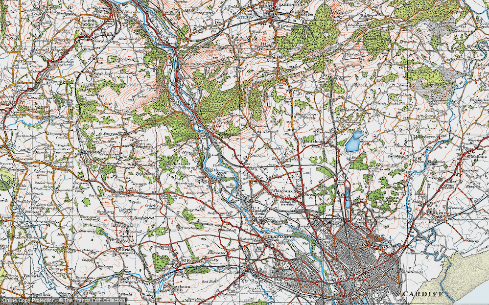 Old Map of Coryton, 1919 in 1919