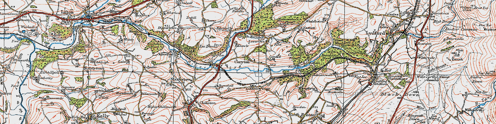 Old map of Coryton in 1919