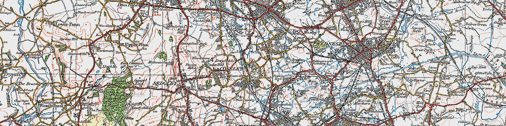 Old map of Coseley in 1921