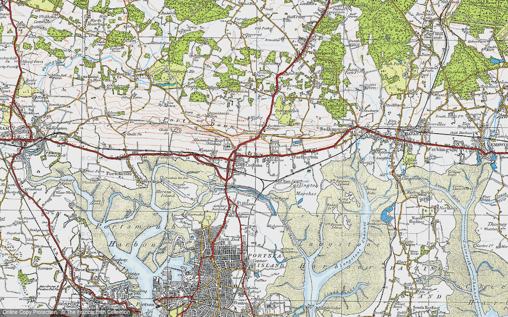 Old Map of Cosham, 1919 in 1919