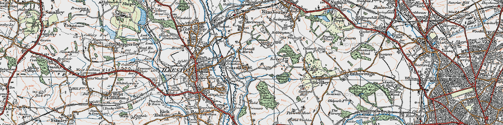 Old map of Cossall Marsh in 1921