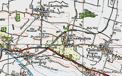 Old map of Cossington in 1919